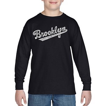 Boy's Word Art Long Sleeve - Brooklyn Neighborhoods