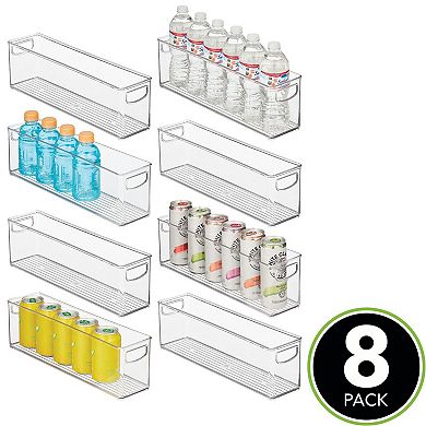 mDesign Plastic Kitchen Food Storage Organizer Bin - 8 Pack
