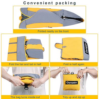 Adjustable Waterproof Pet Jacket with Reflective Straps & Storage Pocket