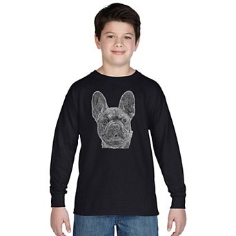 Boy's Word Art Long Sleeve - French Bulldog