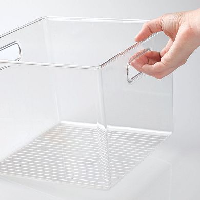 mDesign 10" x 10" x 7.75" Plastic Kitchen Pantry Storage Organizer Container Bin - 2 Pack