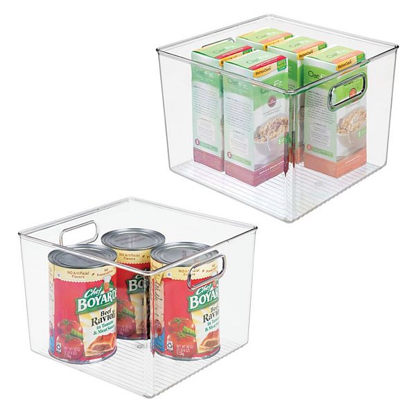 mDesign 10" x 10" x 7.75" Plastic Kitchen Pantry Storage Organizer