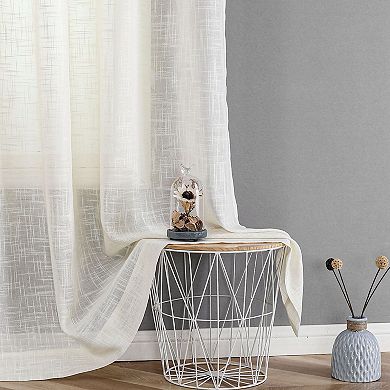 Kate Aurora 2 Pack Semi Sheer Grommet Top Window Curtains