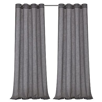 Kate Aurora 2 Pack Semi Sheer Grommet Top Window Curtains