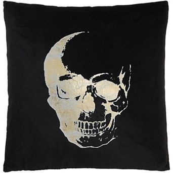 Mina Victory Luminecence Metallic Skull Pillow