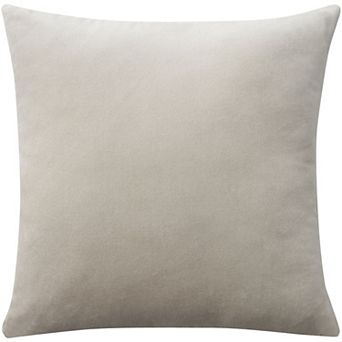 Mina Victory Sofia Solid Reversible Velvet 20" x 20" Black Indoor Throw Pillow