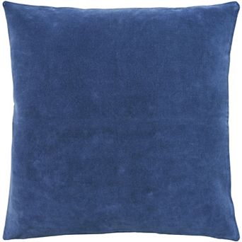 Mina Victory Sofia Solid Reversible Velvet 20" x 20" Black Indoor Throw Pillow