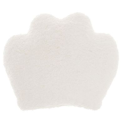 Mina Victory Faux Shearling Pet Paw Print Throw Pillow