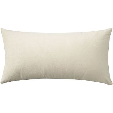 Mina Victory Holiday Applique Sheep 12" x 24" Beige Indoor Throw Pillow