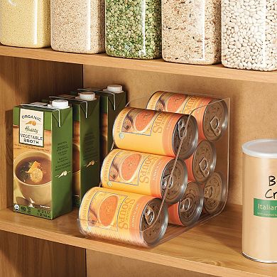 mDesign Plastic Kitchen Storage Organizer Container Bins - 4 Pack - Clear