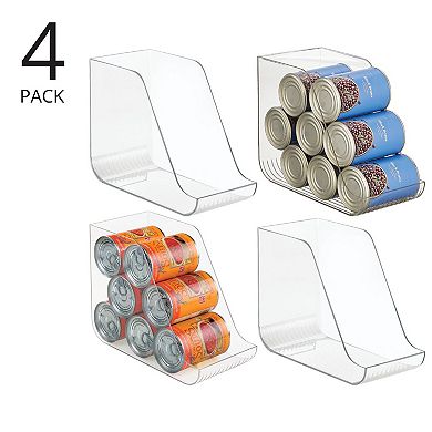 mDesign Plastic Kitchen Storage Organizer Container Bins - 4 Pack - Clear