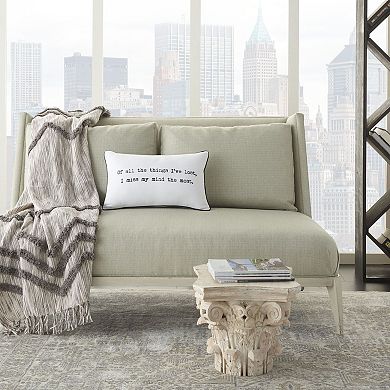 Nourison Trendy, Hip, New-Age "Of All The Things" White Throw Pillow