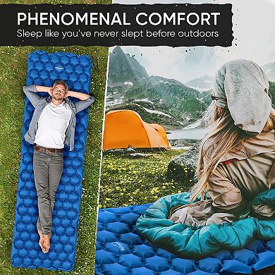 POWERLIX Sleeping Pad - Ultralight Inflatable Sleeping Mat, For Camping, Backpacking, Hiking
