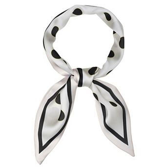 Women's Skinny Scarf Ribbon Hair Band Heart Print Neck Scarf