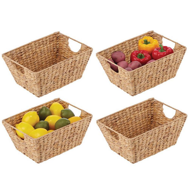 Sorbus Sloped Seagrass Wicker Baskets for Pantry and Kitchen