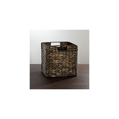 mDesign Woven Hyacinth Kitchen Storage Organizer Basket Bin, 8 Pack, Brown Wash