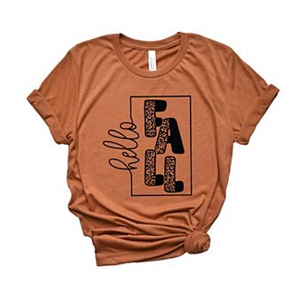 Hello Fall Square Short Sleeve Graphic Tee