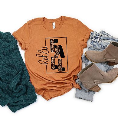 Hello Fall Square Short Sleeve Graphic Tee