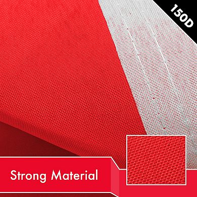 G128 Red 150D 2.5x4 Ft Printed Polyester Flag