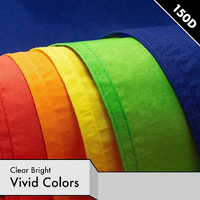 G128 White 150D 2.5x4 Ft Printed Polyester Flag