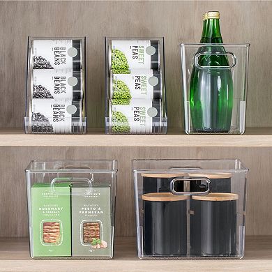 mDesign Plastic Kitchen Pantry Storage Organizer Container Bin - 6 Pack ...