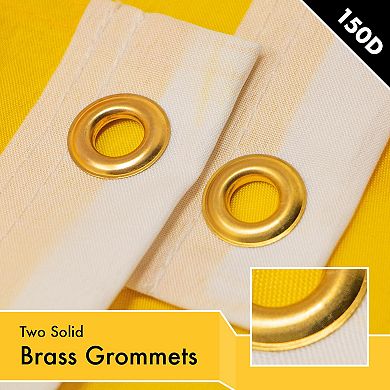 G128 Golden Yellow 150D 2.5x4 Ft Printed Polyester Flag