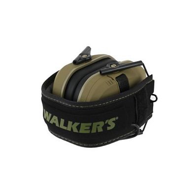 Walkers Razor Slim Shooter Electronic Hearing Protection Earmuffs, Green Patriot