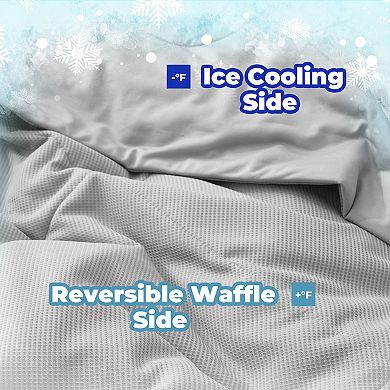 Unikome Reversible Oversize Cooling Blanket with 100% Silky Fabric Ultra-Cool Lightweight Blanket
