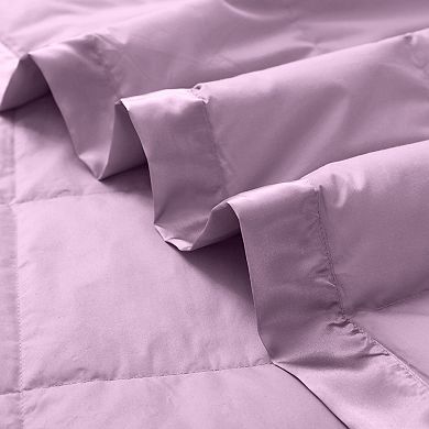 Unikome Oversized Lightweight Down Blanket with Satin Trim - 75% Down Fill
