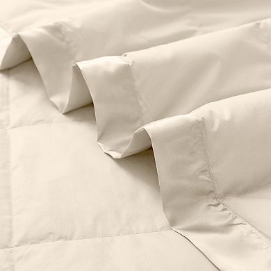 Unikome Oversized Lightweight Down Blanket with Satin Trim - 75% Down Fill