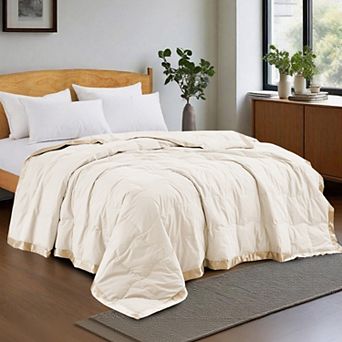 Unikome Oversized Lightweight Down Blanket - Luxury Bed Blanket with Satin Trim