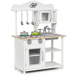 Emma and Oliver Children's Wooden Kitchen Set-Stove/Sink/Refrigerator for  Commercial or Home Use