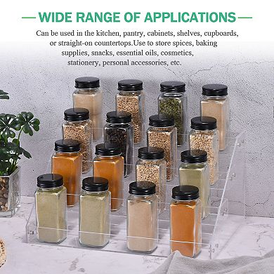 Acrylic Spice Rack, 5 Tier Spice Drawer Organizer Shelf Seasoning Jar Rack