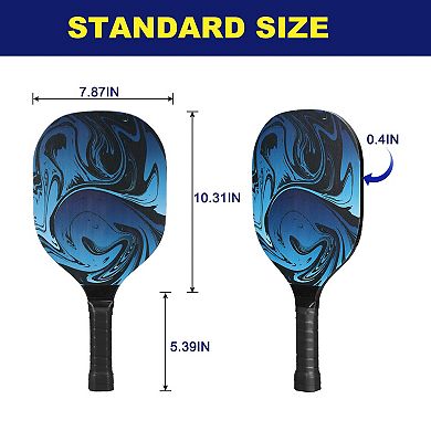 Pickleball Paddles Set with 4 Wood Rackets 4 Balls 4 Cooling Towels and Carry Bag