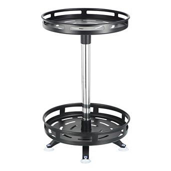 Lazy Susan Organizer, 2 tier Rotating Spice Rack Organizer with Turntable
