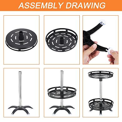 Lazy Susan Organizer, 2 Tier Rotating Spice Rack Organizer with Turntable