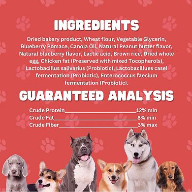 Fresh Baked Eggs and Bacon Soft Chew Dog Treats 5 oz/(2-Pack)