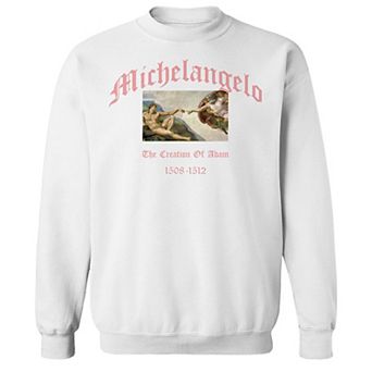Men's apoh - Michelangelo The Creation Of Adam Graphic Sweatshirt