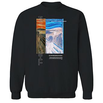 Men's apoh - Munch Expressionism Graphic Sweatshirt