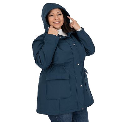 Plus Size Fleet Street Hooded Soft Shell Coat