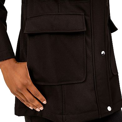 Women's Fleet Street Faux-Fur Hooded A-Line Soft Shell Anorak Parka Jacket