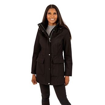 Women's Fleet Street Faux-Fur Hooded A-Line Soft Shell Anorak Parka Jacket