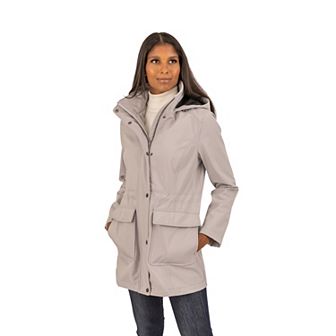 Women's Fleet Street Faux-Fur Hooded A-Line Soft Shell Anorak Parka Jacket