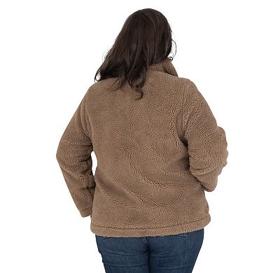 Plus Size Fleet Street Mixed Media Faux Sherpa Jacket