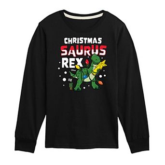 Disney / Pixar's Toy Story Rex Boys 8-20 Christmas Saurus Rex Long Sleeve Graphic Tee