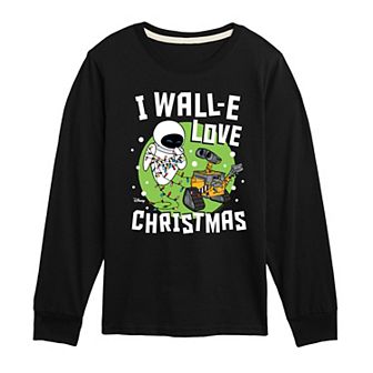 Disney / Pixar’s Wall-E Boys 8-20 Love Christmas Long Sleeve Graphic Tee