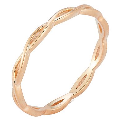 Sunkissed Sterling Infinity Twist Ring