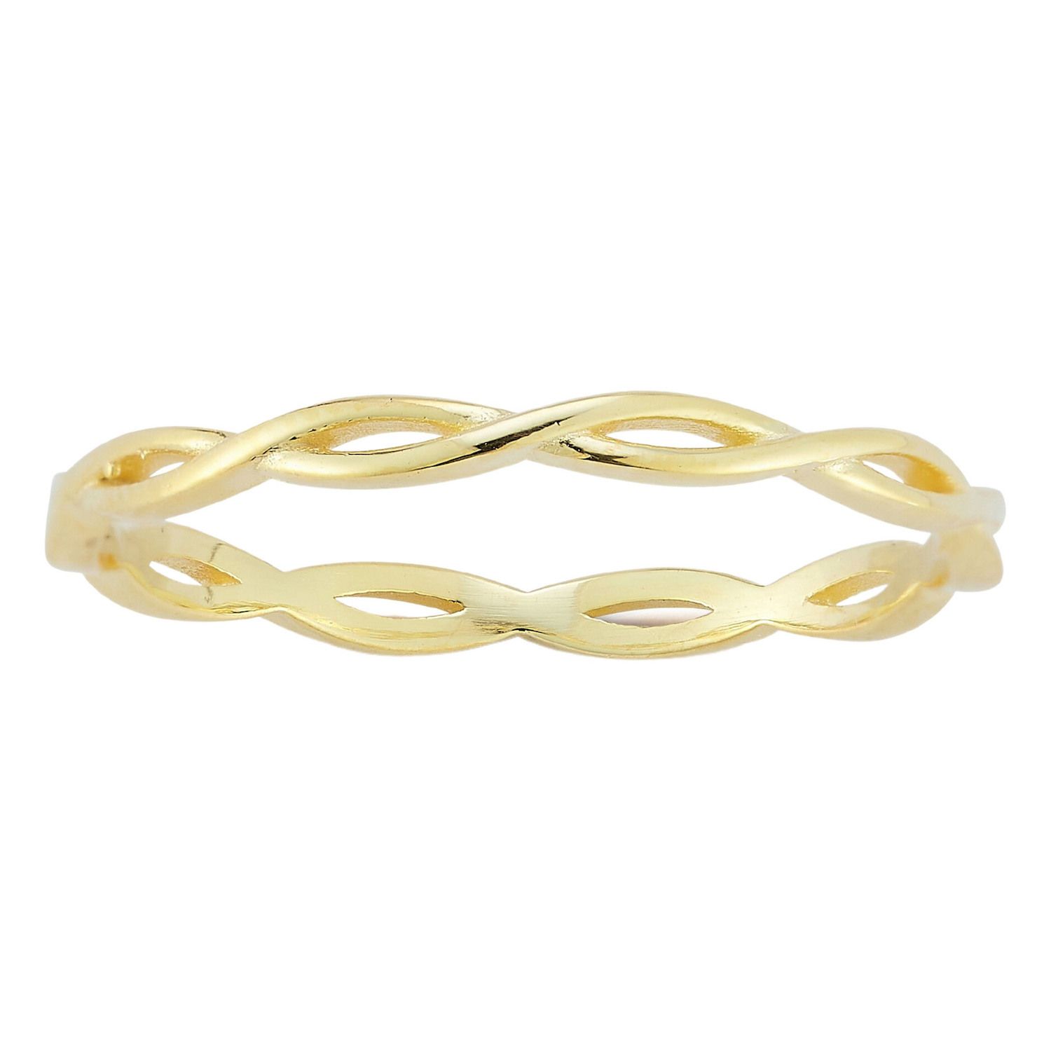 Boho Infinity Twist Ring - Sterling Silver Double Shank Band, Sizes 5-10