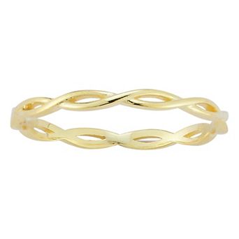 Sunkissed Sterling Infinity Twist Ring