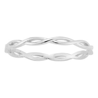 Sunkissed Sterling Infinity Twist Ring